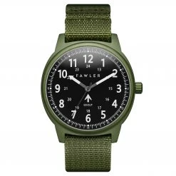 Fawler Scout | Montre militaire verte à bracelet NATO