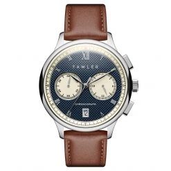 Fawler Cicero | Montre chronographe vintage bleue