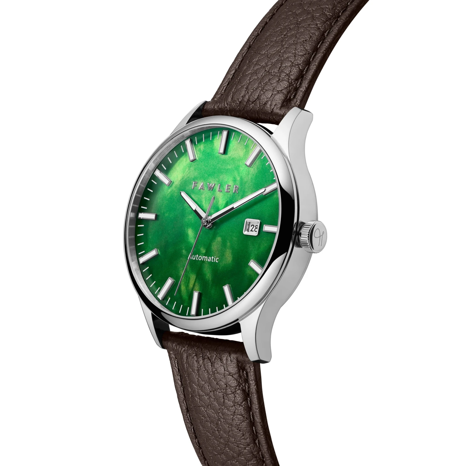 Fawler Timon | Montre automatique à cadran en nacre verte 6 Fawler Timon | Montre automatique à cadran en nacre verte – Image 4