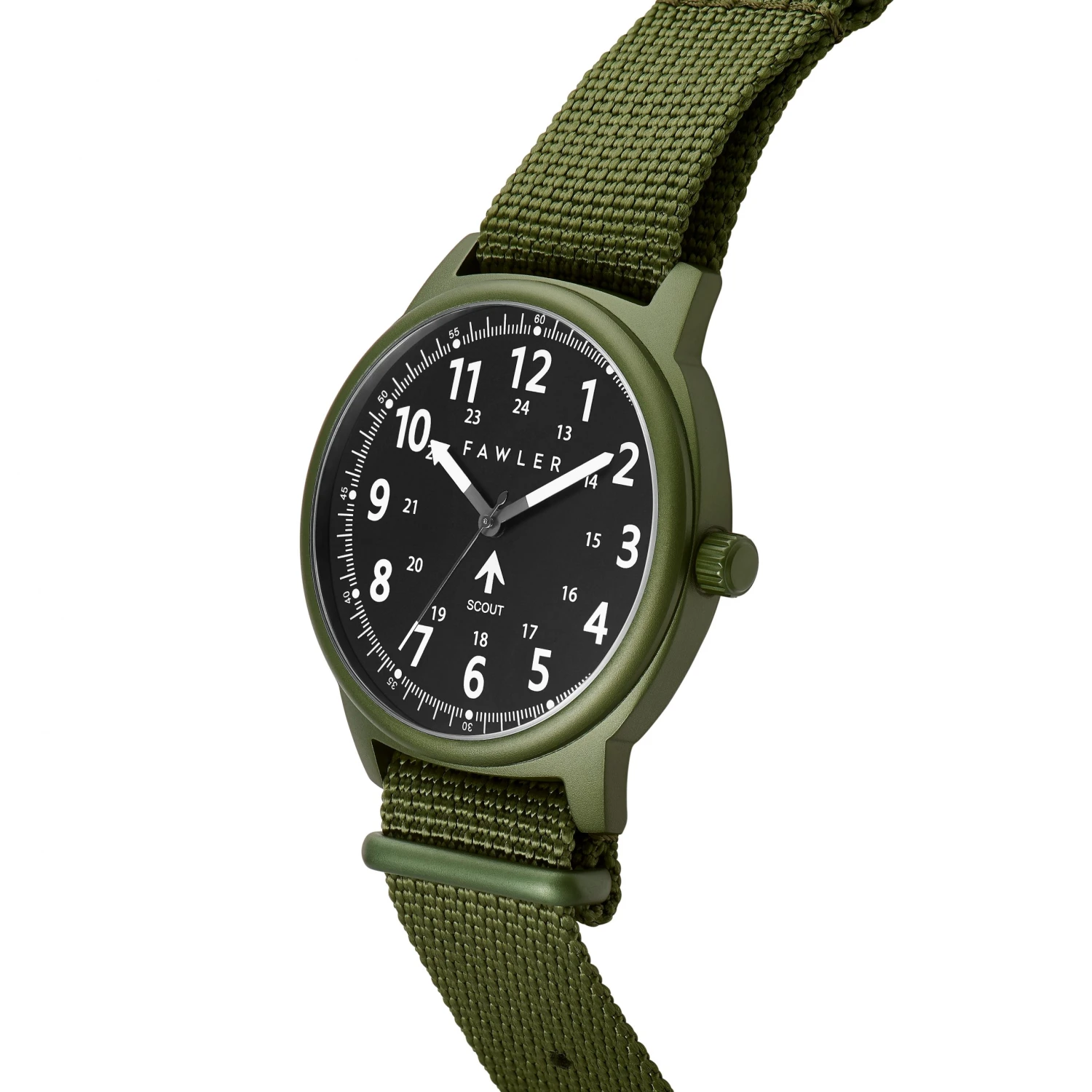 Fawler Scout | Montre militaire verte à bracelet NATO 7 Fawler Scout | Montre militaire verte à bracelet NATO – Image 5
