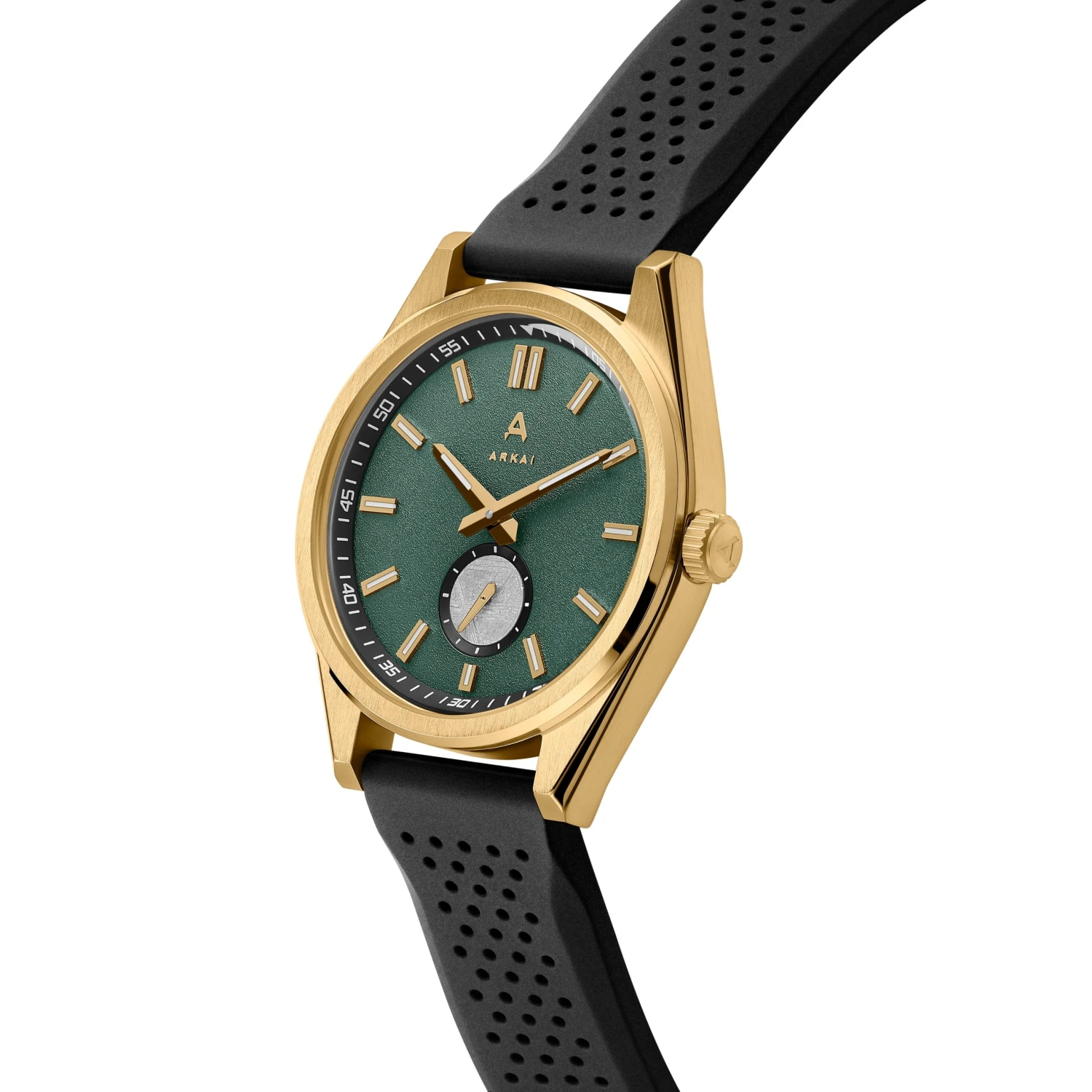 Arkai Mond | Montre Meteorite en acier inoxydable couleur vert et or 5 Arkai Mond | Montre Meteorite en acier inoxydable couleur vert et or – Image 3