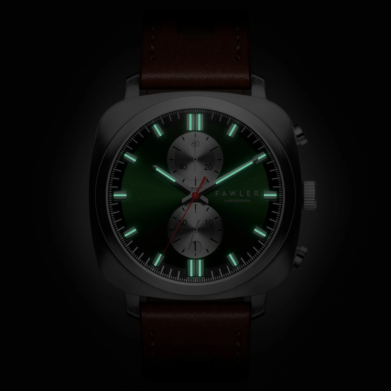 Fawler Callao | Montre Coussin Verte 4 Fawler Callao | Montre Coussin Verte – Image 2
