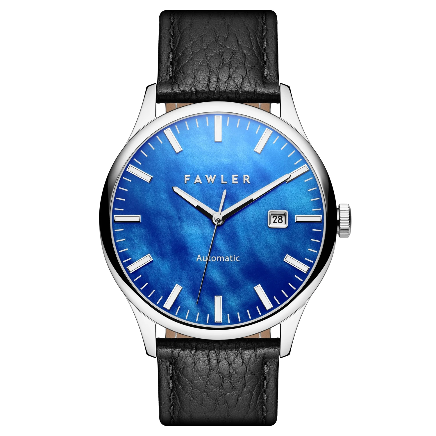 Fawler Timon | Montre automatique à cadran en nacre bleue 3 Fawler Timon | Montre automatique à cadran en nacre bleue