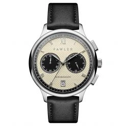 Fawler Cicero | Montre chronographe vintage blanche