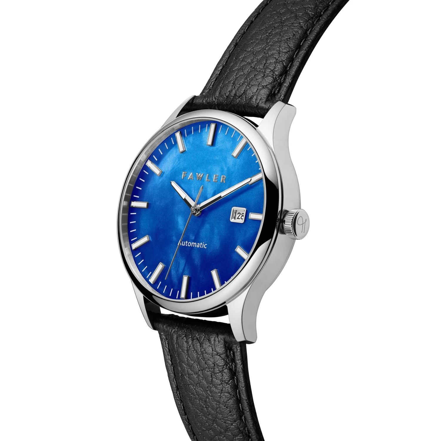 Fawler Timon | Montre automatique à cadran en nacre bleue 6 Fawler Timon | Montre automatique à cadran en nacre bleue – Image 4