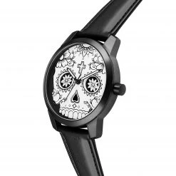 Lucleon Todos | Montre noire & blanche Le jour des morts -MONTRES Soldes 2 2tsc