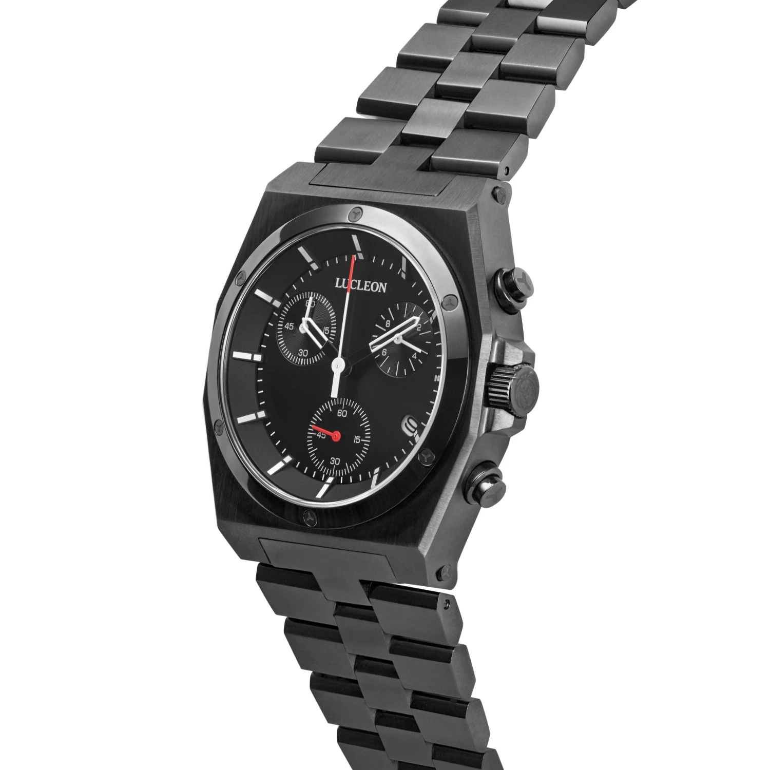 Lucleon Montre chronographe Lavon Ray en acier inoxydable 4 Lucleon Montre chronographe Lavon Ray en acier inoxydable – Image 2