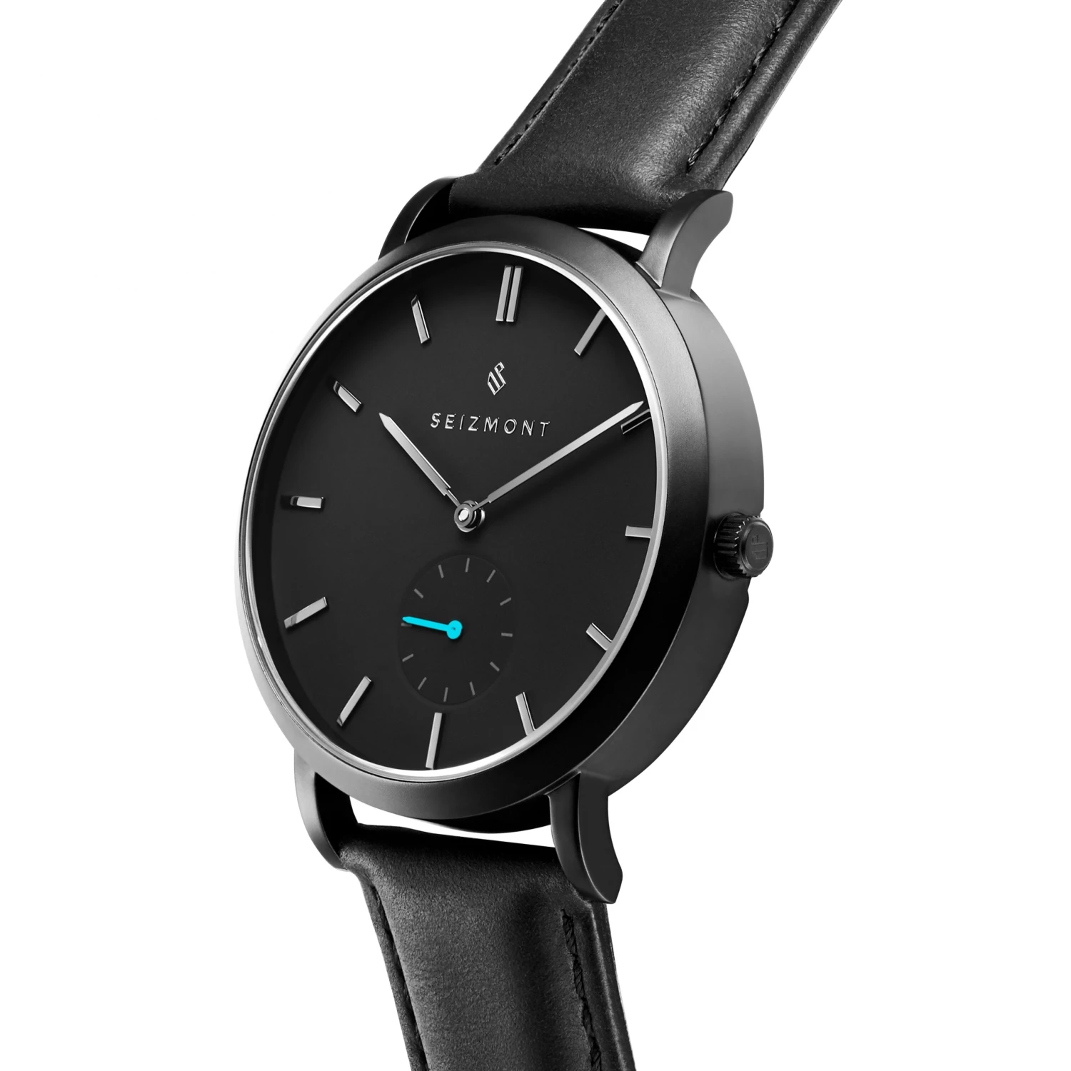 Seizmont Montre minimaliste Aether Iusef noire et bleue 8 Seizmont Montre minimaliste Aether Iusef noire et bleue – Image 6