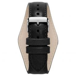 Seizmont Iphios | Montre chronographe noire et blanche en acier inoxydable avec bracelet manchette en cuir 10 Seizmont Iphios | Montre chronographe noire et blanche en acier inoxydable avec bracelet manchette en cuir -MONTRES Soldes 4 3ipsos