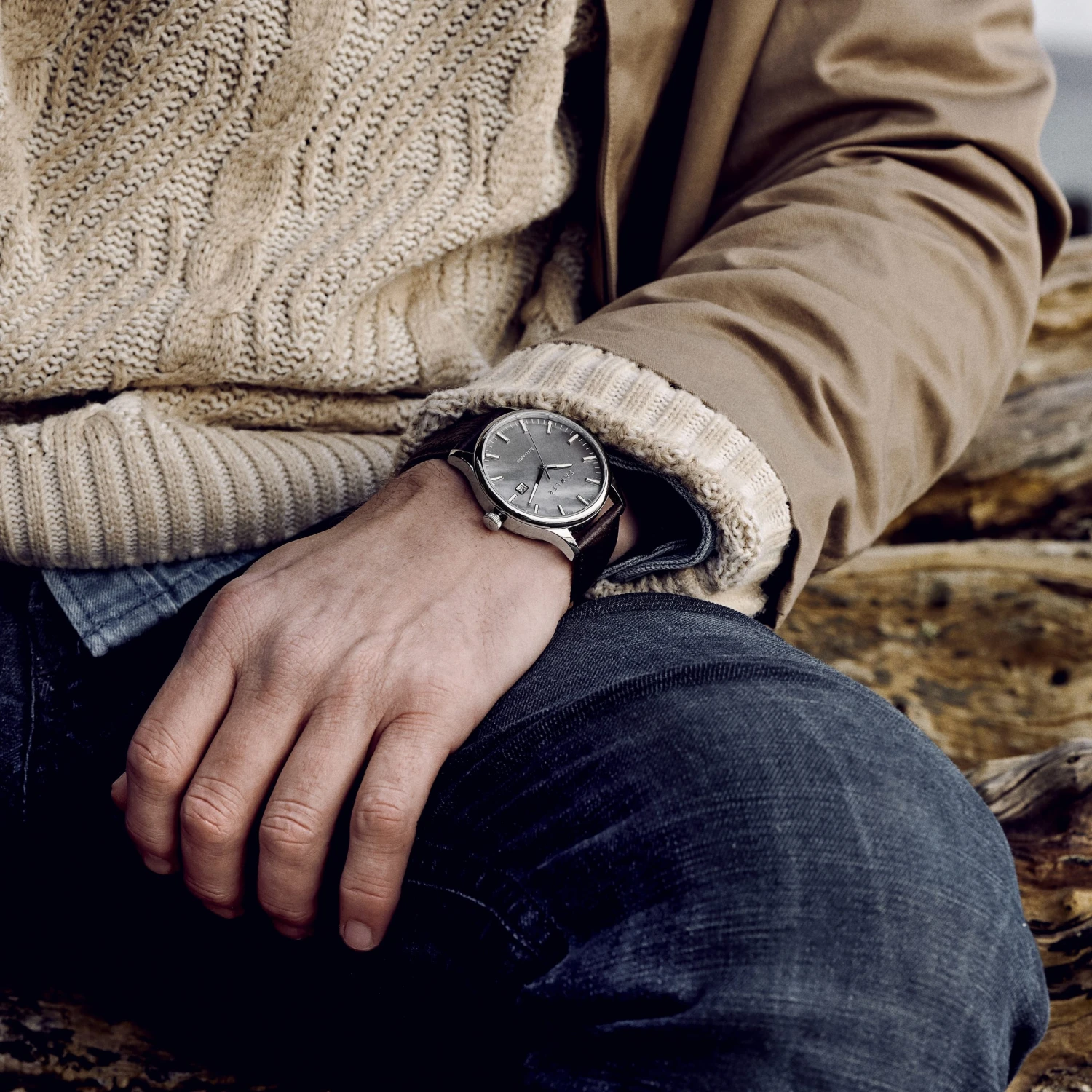 Fawler Timon | Montre automatique à cadran en nacre grise 4 Fawler Timon | Montre automatique à cadran en nacre grise – Image 2