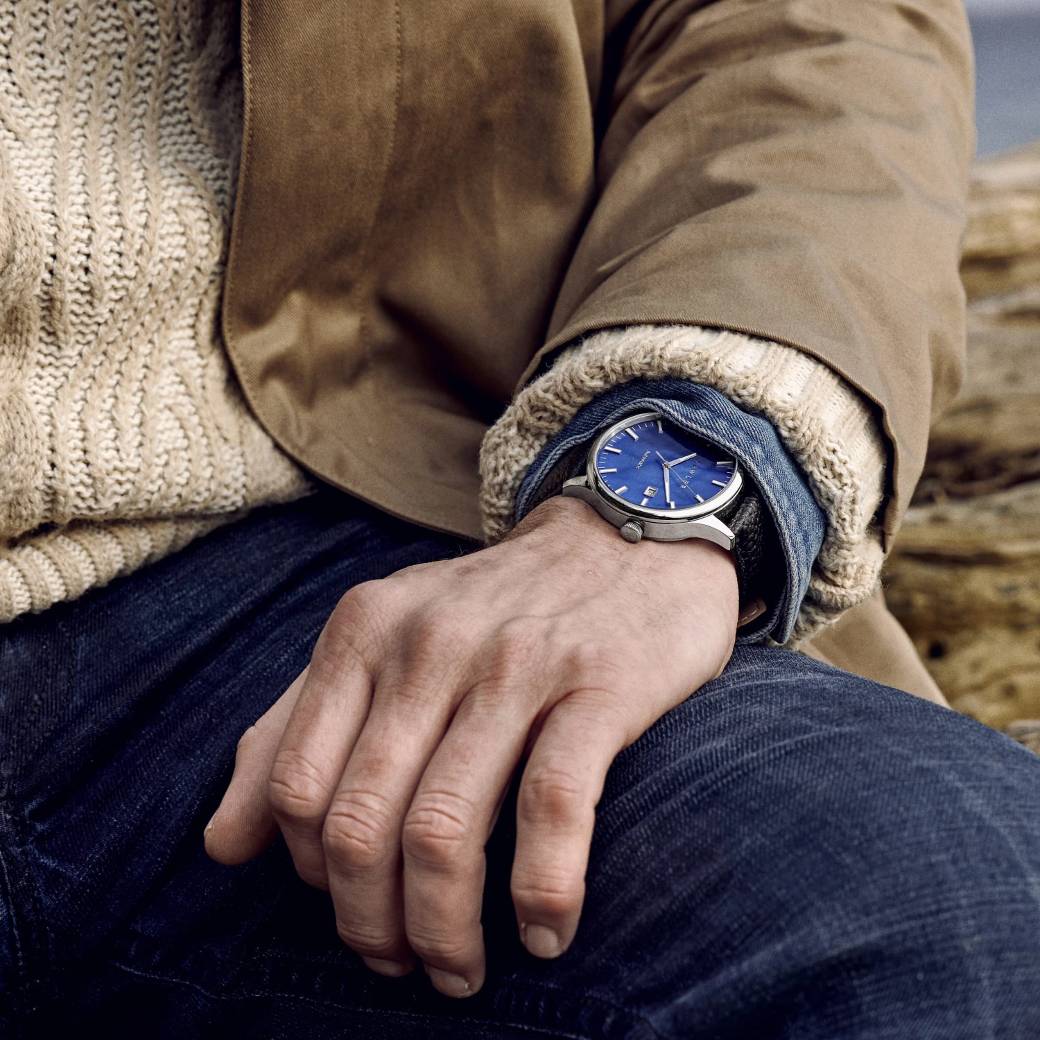 Fawler Timon | Montre automatique à cadran en nacre bleue 4 Fawler Timon | Montre automatique à cadran en nacre bleue – Image 2