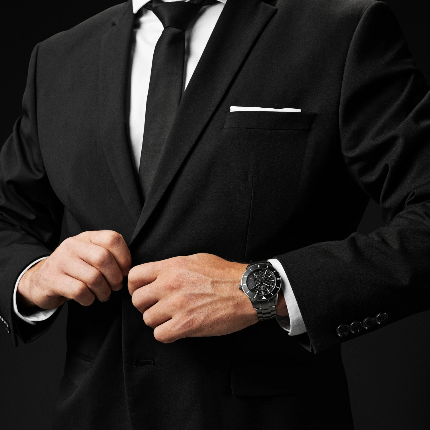 Fawler Makalu | Montre de plongée en titane brossé avec cadran en fibre de carbone - série limitée 5 Fawler Makalu | Montre de plongée en titane brossé avec cadran en fibre de carbone - série limitée – Image 3