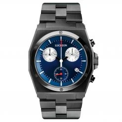 Lucleon Montre chronographe Lennon Ray en acier inoxydable