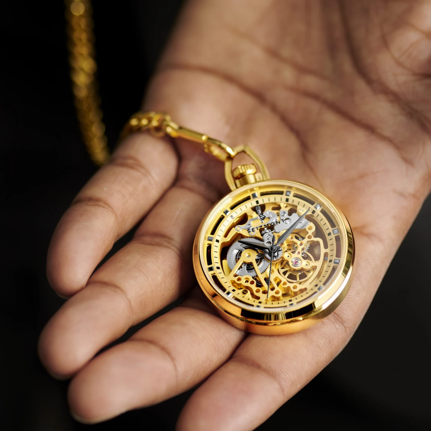 Seizmont Montre de poche squelette mécanique Sigfred Agito 5 Seizmont Montre de poche squelette mécanique Sigfred Agito – Image 3