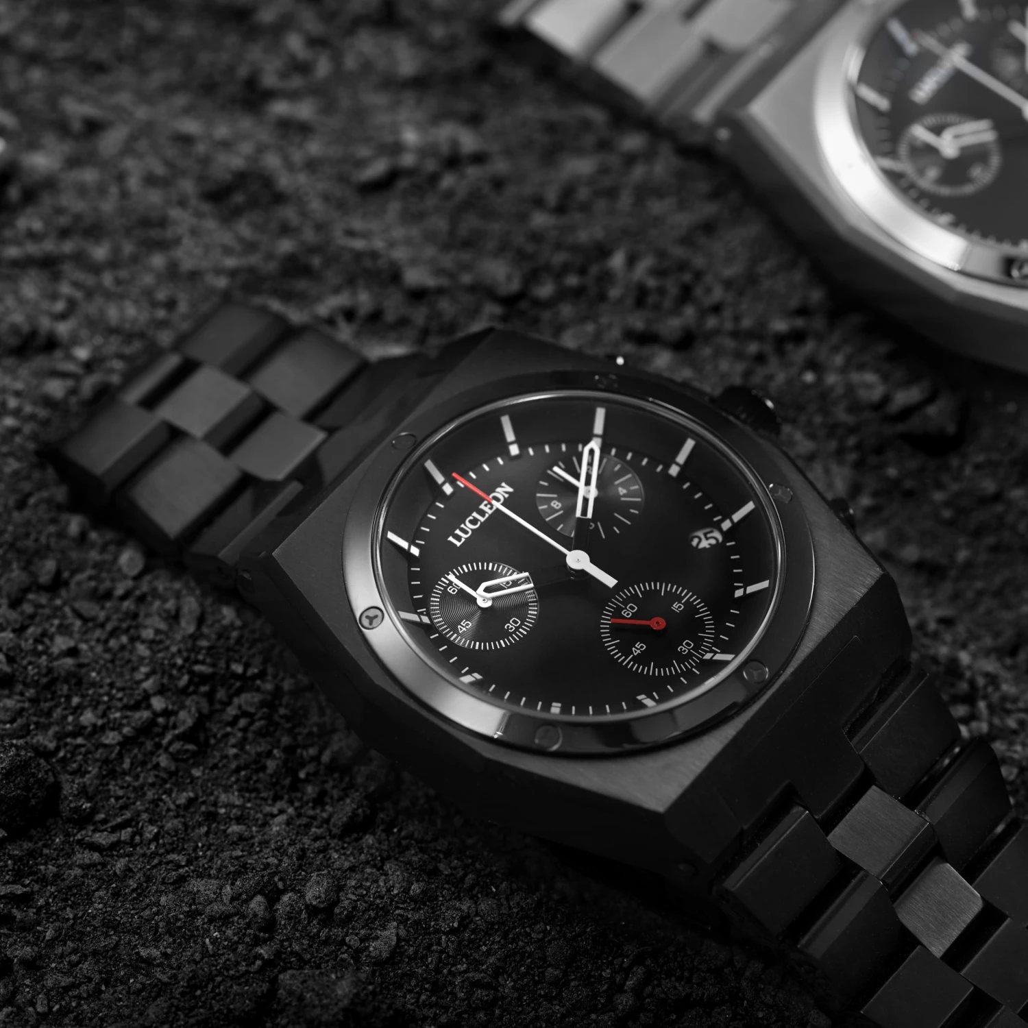 Lucleon Montre chronographe Lavon Ray en acier inoxydable 6 Lucleon Montre chronographe Lavon Ray en acier inoxydable – Image 4