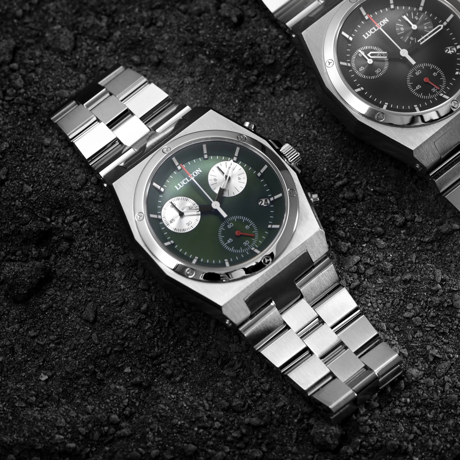 Lucleon Montre chronographe Leal Ray en acier inoxydable 6 Lucleon Montre chronographe Leal Ray en acier inoxydable – Image 4