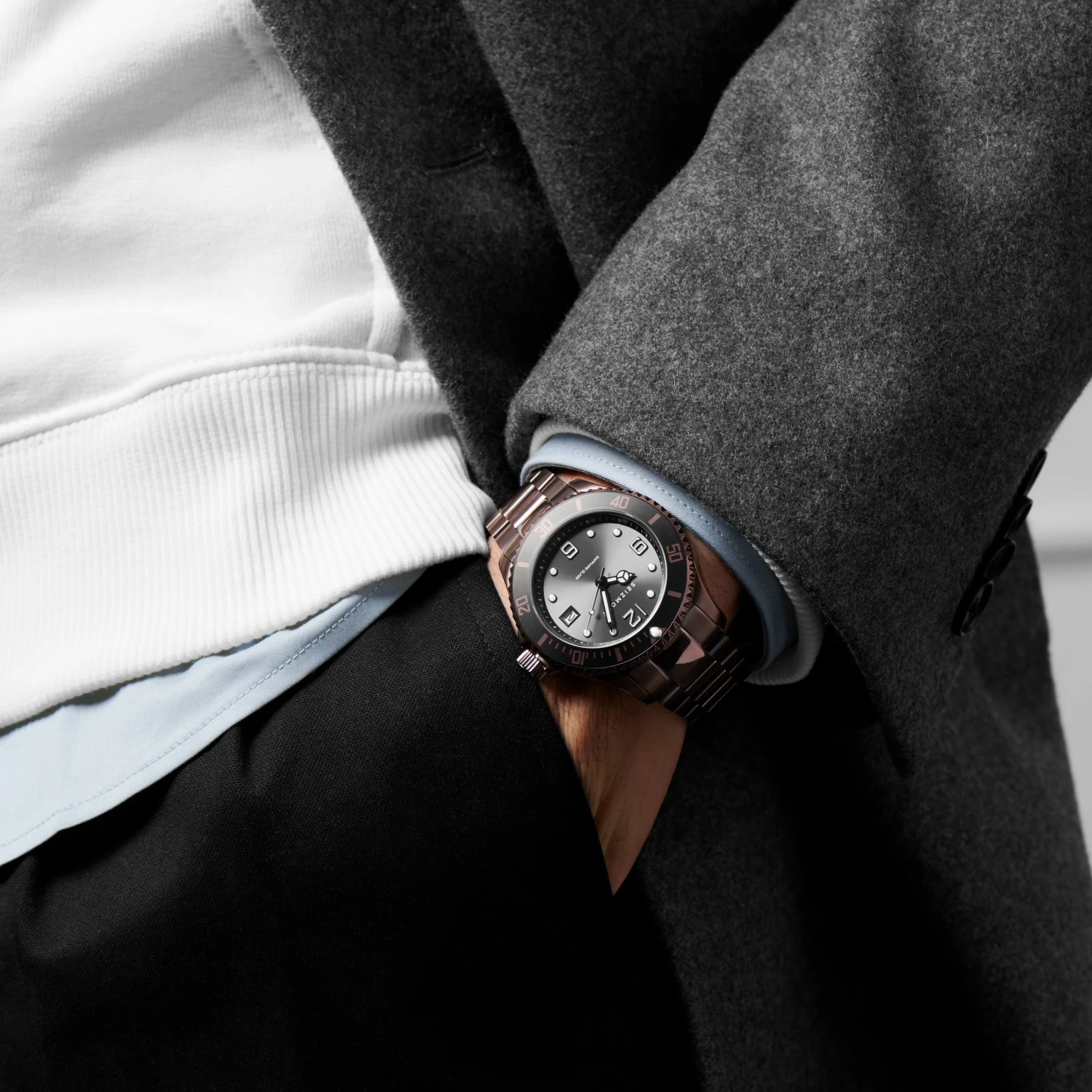 Seizmont Montre en acier inoxydable Destan Tide 6 Seizmont Montre en acier inoxydable Destan Tide – Image 4